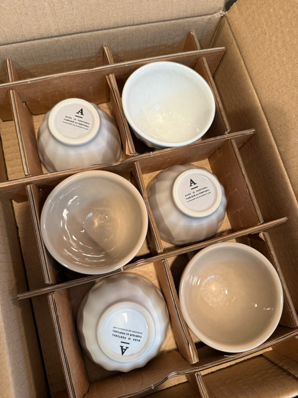 anthropologie | the latte stoneware nut bowls | assorted set of 6 - Picture 6 of 6